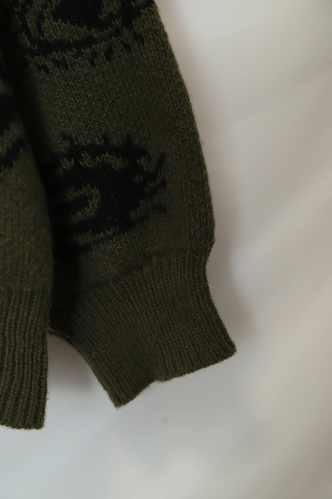 VINTAGE JAQUARD KNITTED SWEATER/L - 画像 (5)
