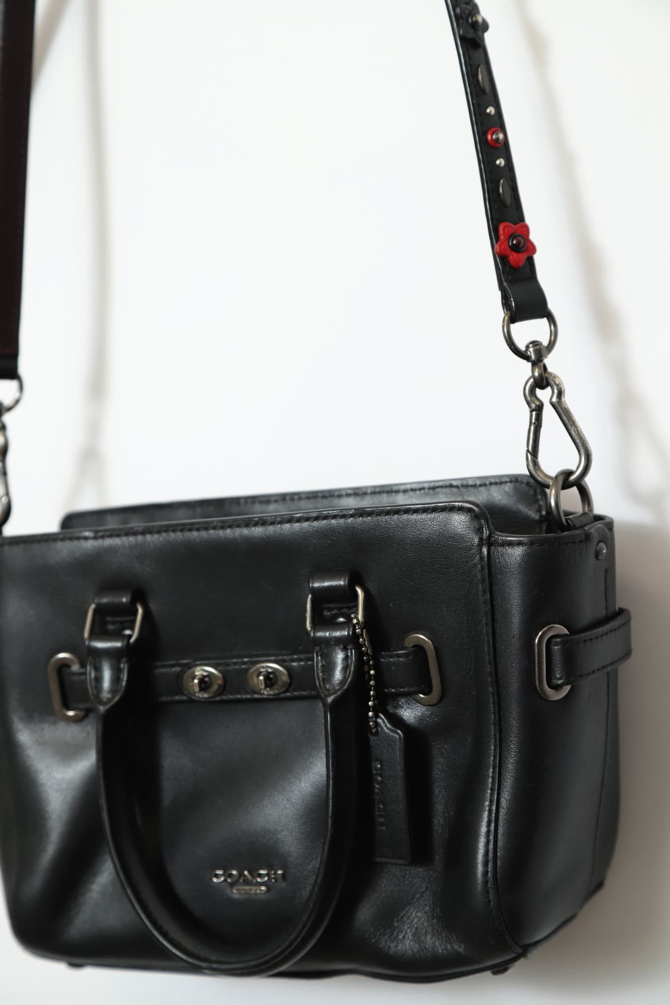USED COACH LEATHER HAND BAG/F - 画像 (3)