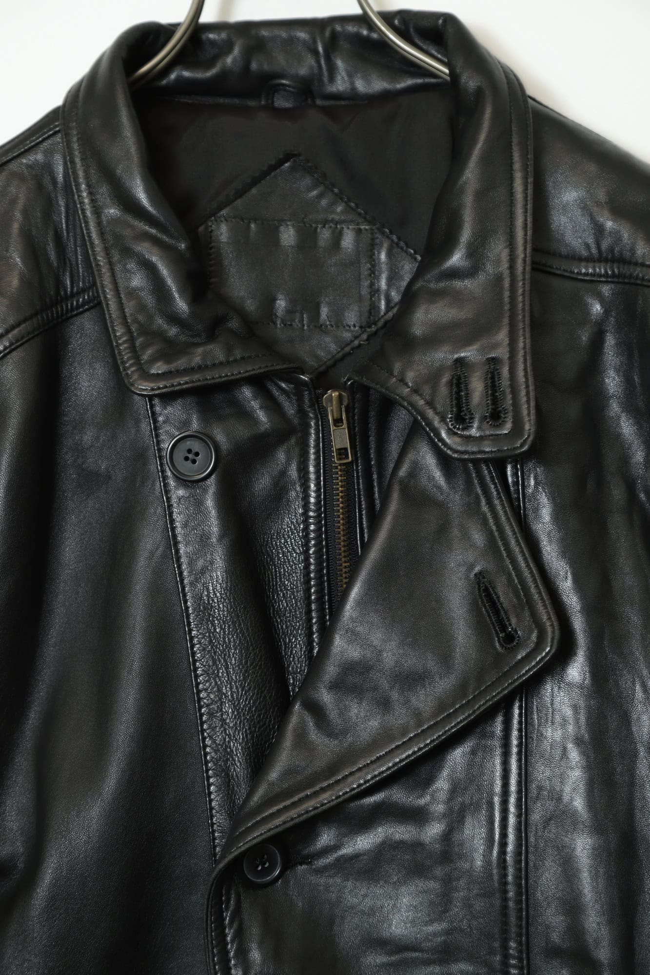 VINTAGE COVERALL LEATHER JACKET/XL - 画像 (6)