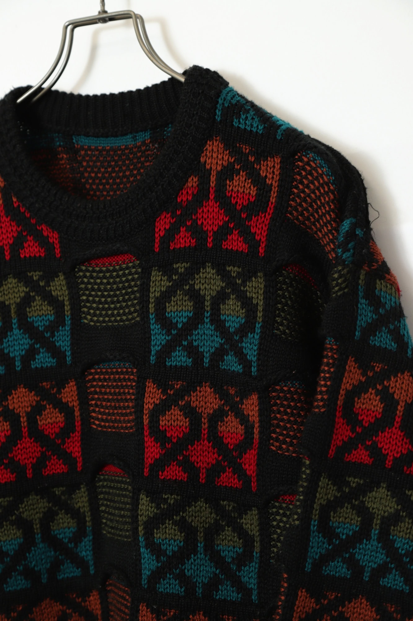 VINTAGE JAQUARD KNITTED SWEATER/L - 画像 (3)