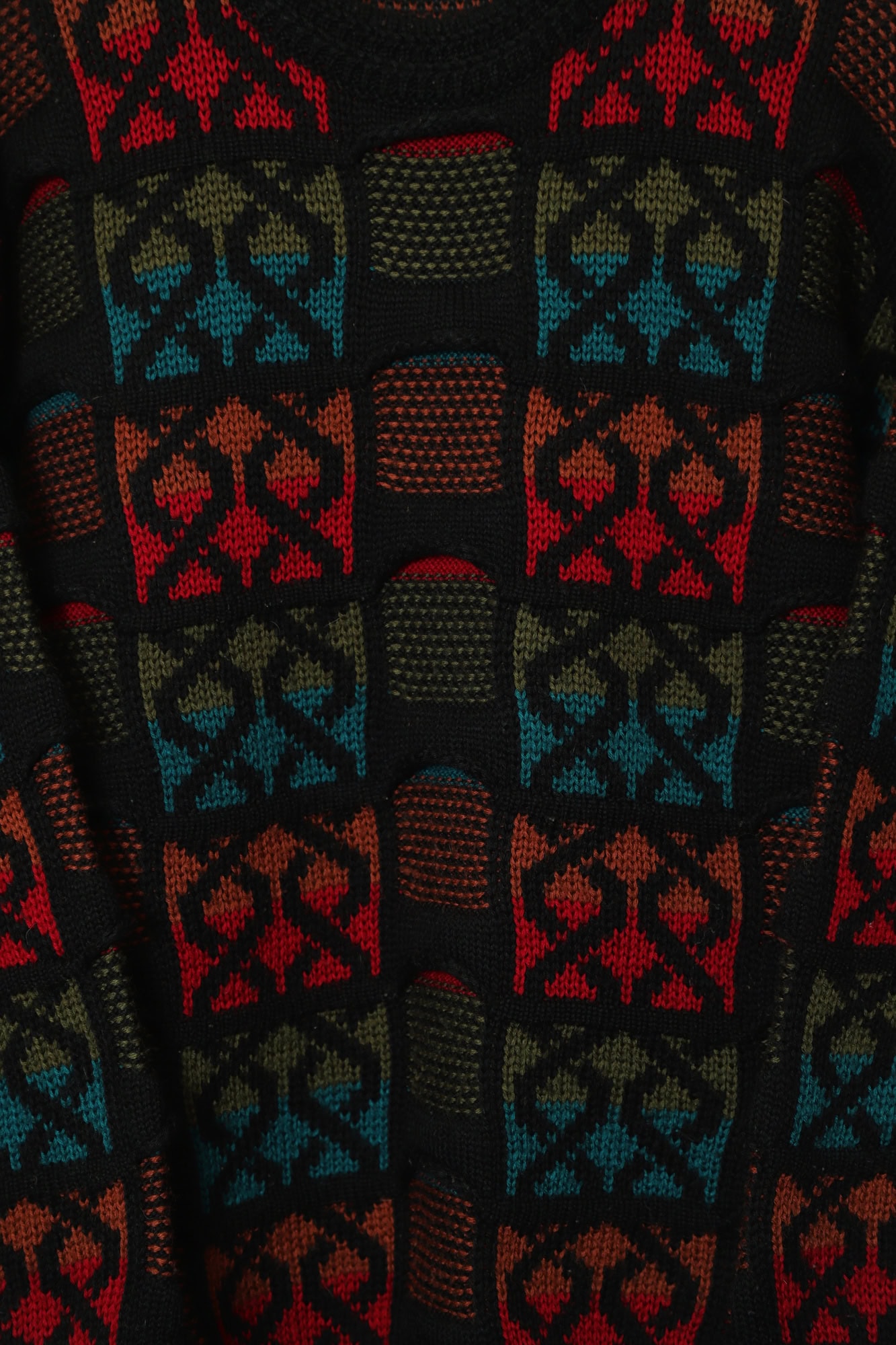 VINTAGE JAQUARD KNITTED SWEATER/L - 画像 (4)