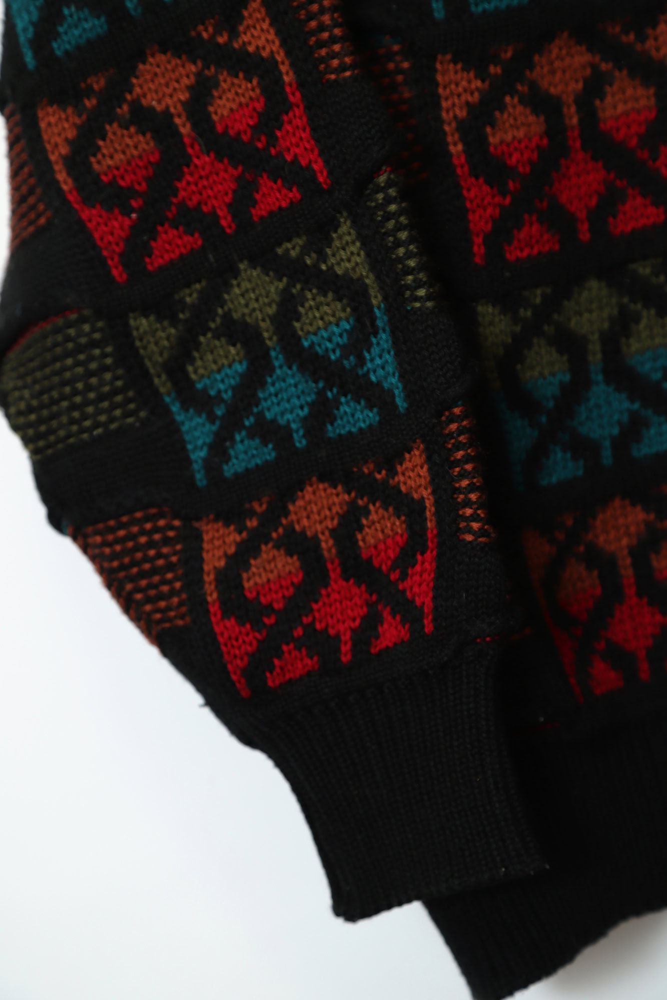 VINTAGE JAQUARD KNITTED SWEATER/L - 画像 (6)