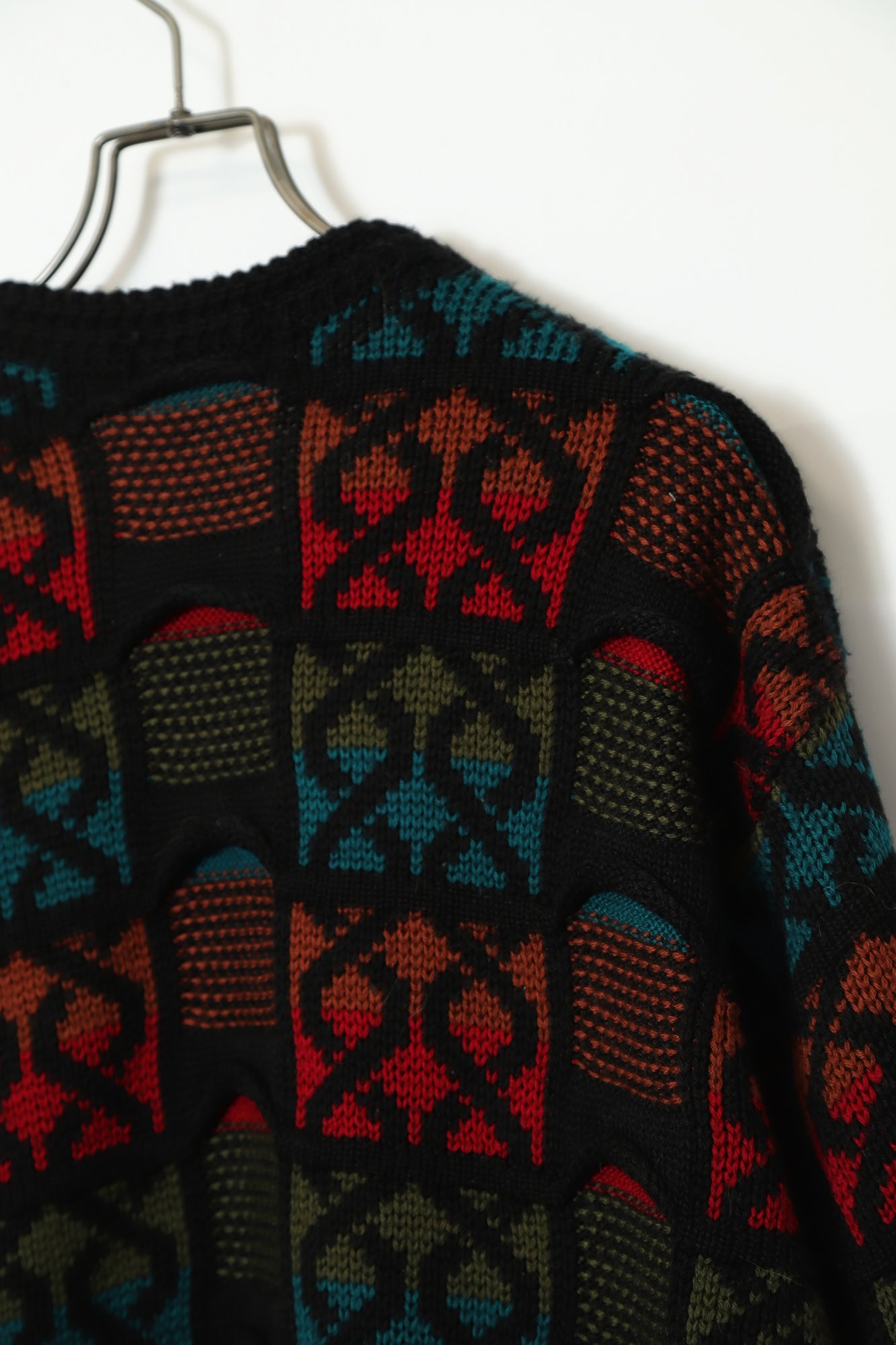 VINTAGE JAQUARD KNITTED SWEATER/L - 画像 (10)