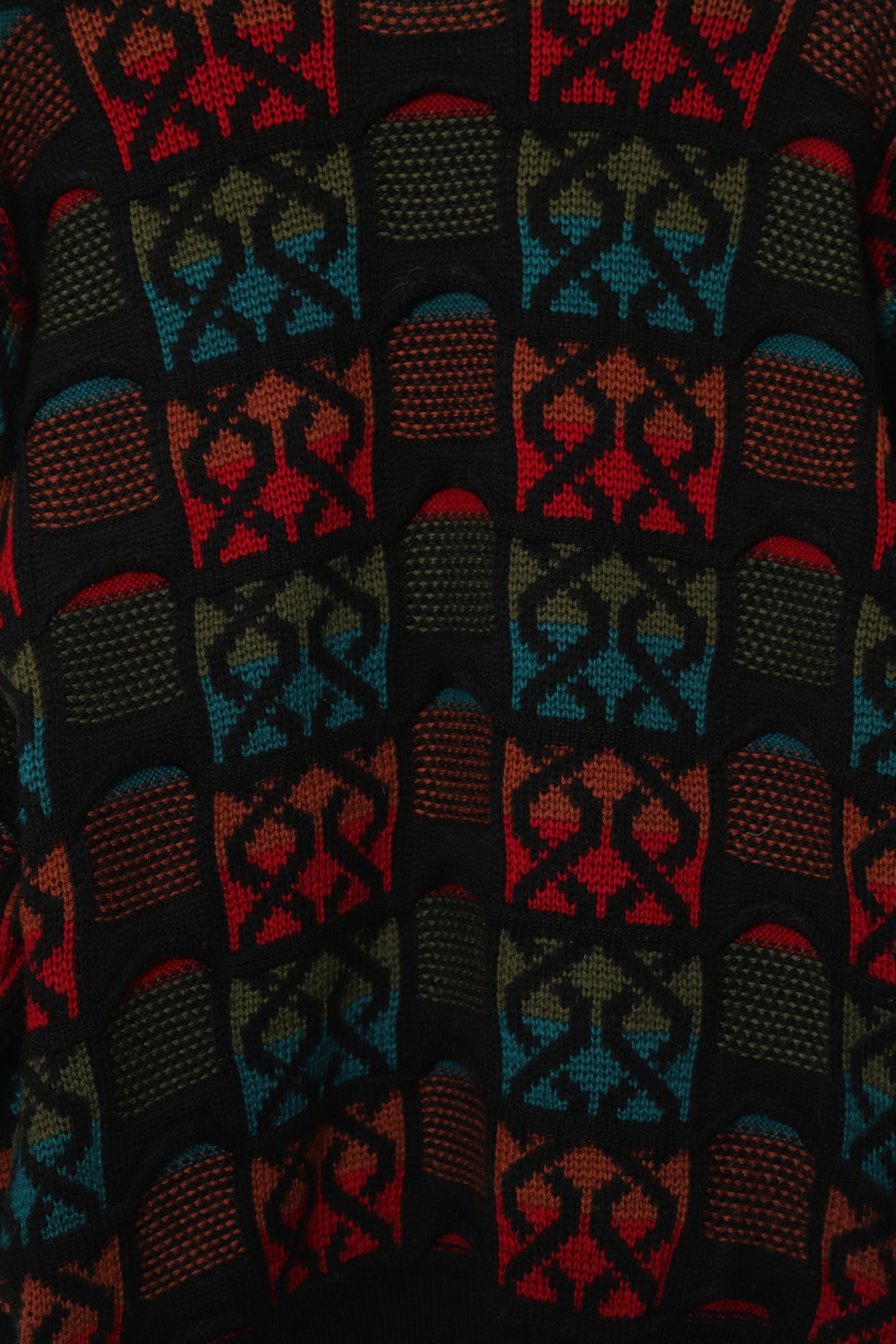 VINTAGE JAQUARD KNITTED SWEATER/L - 画像 (11)