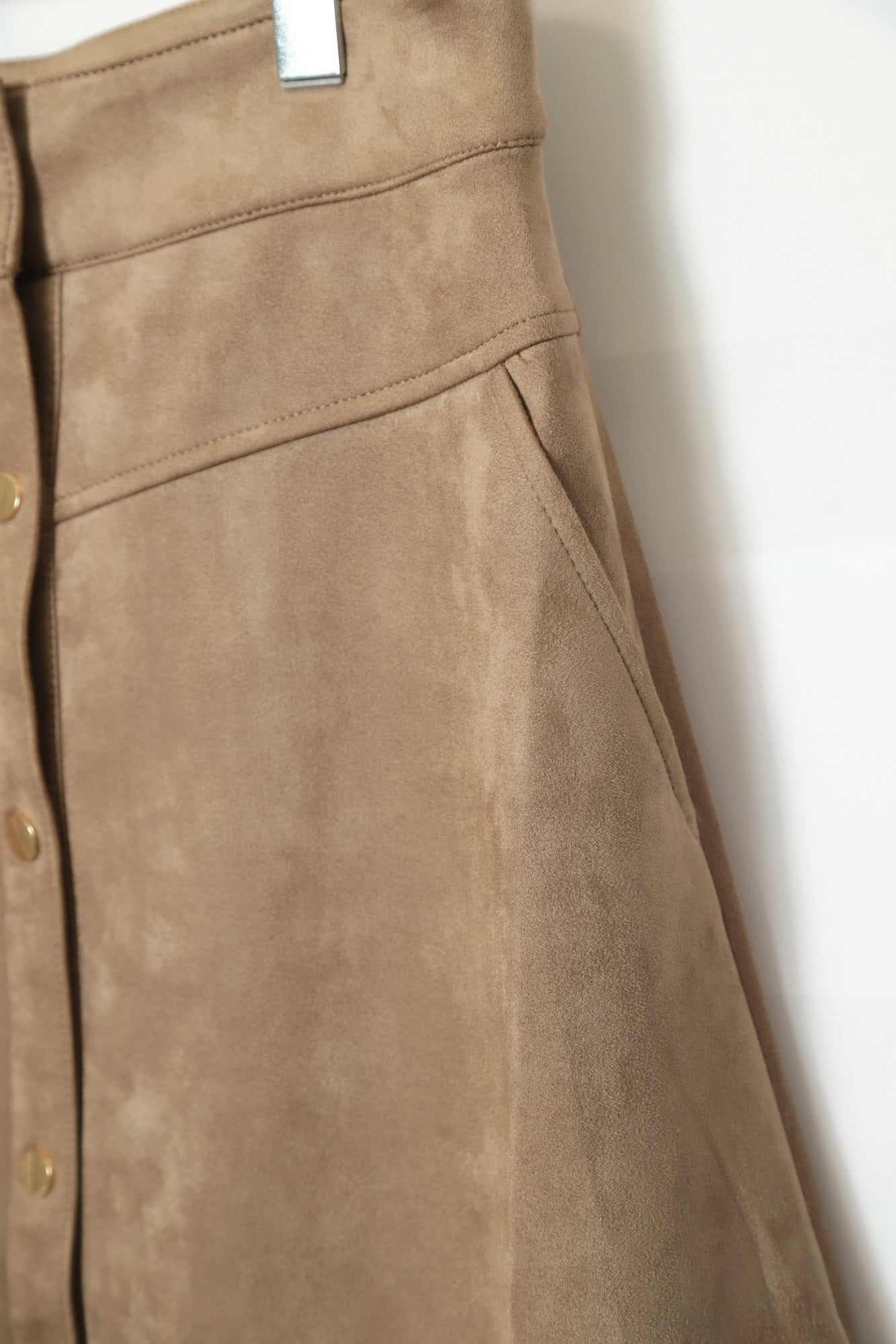 VINTAGE FAKE SUEDE LEATHER SKIRT/W72 - 画像 (3)