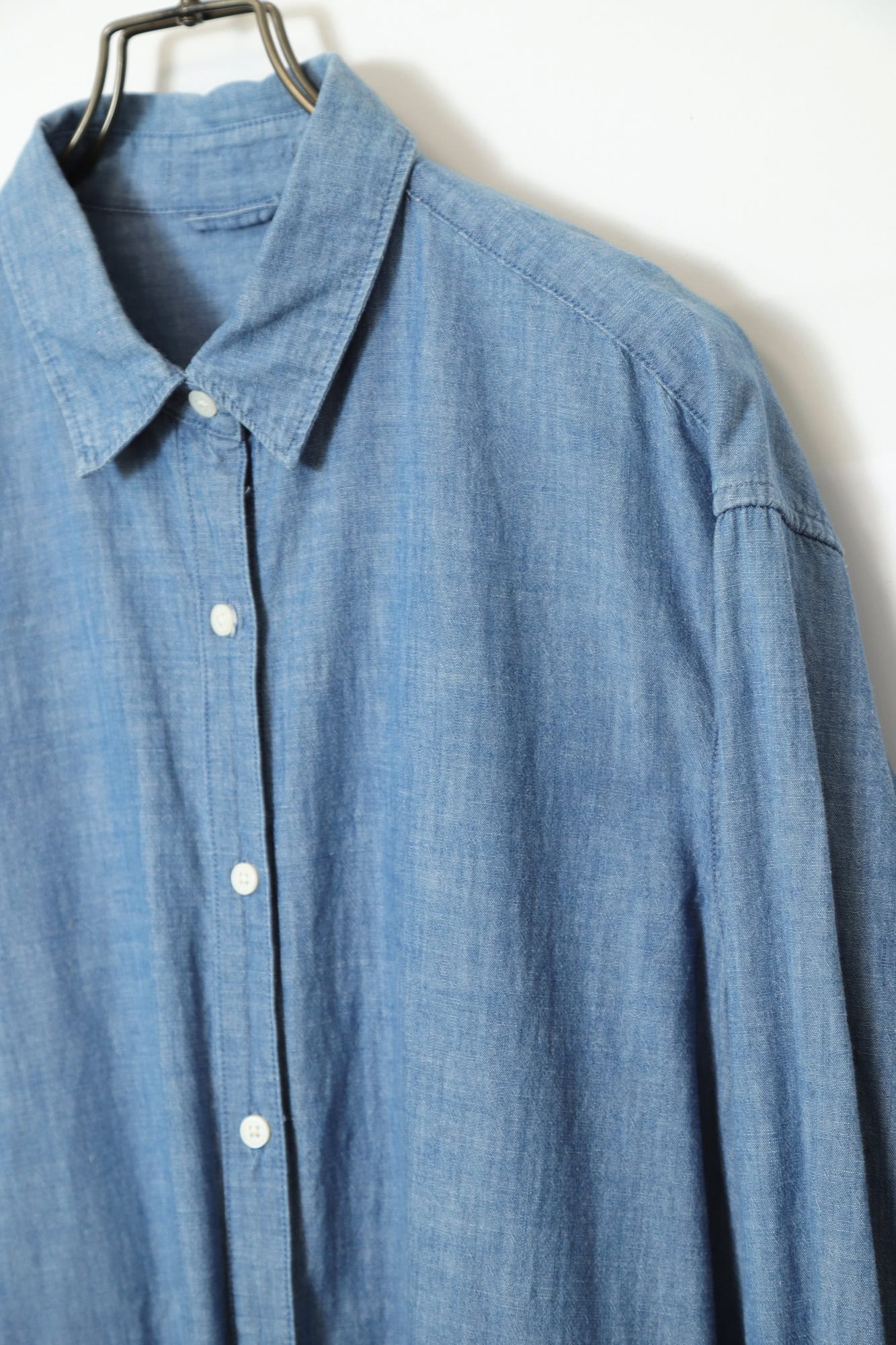 VINTAGE CHAMBRAY ONEPIECE SHIRT/L - 画像 (3)