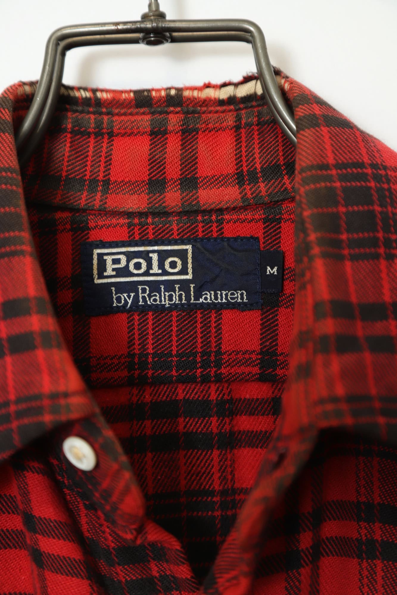 USED POLO RALPH LAUREN CHECK SHIRT/M - 画像 (3)