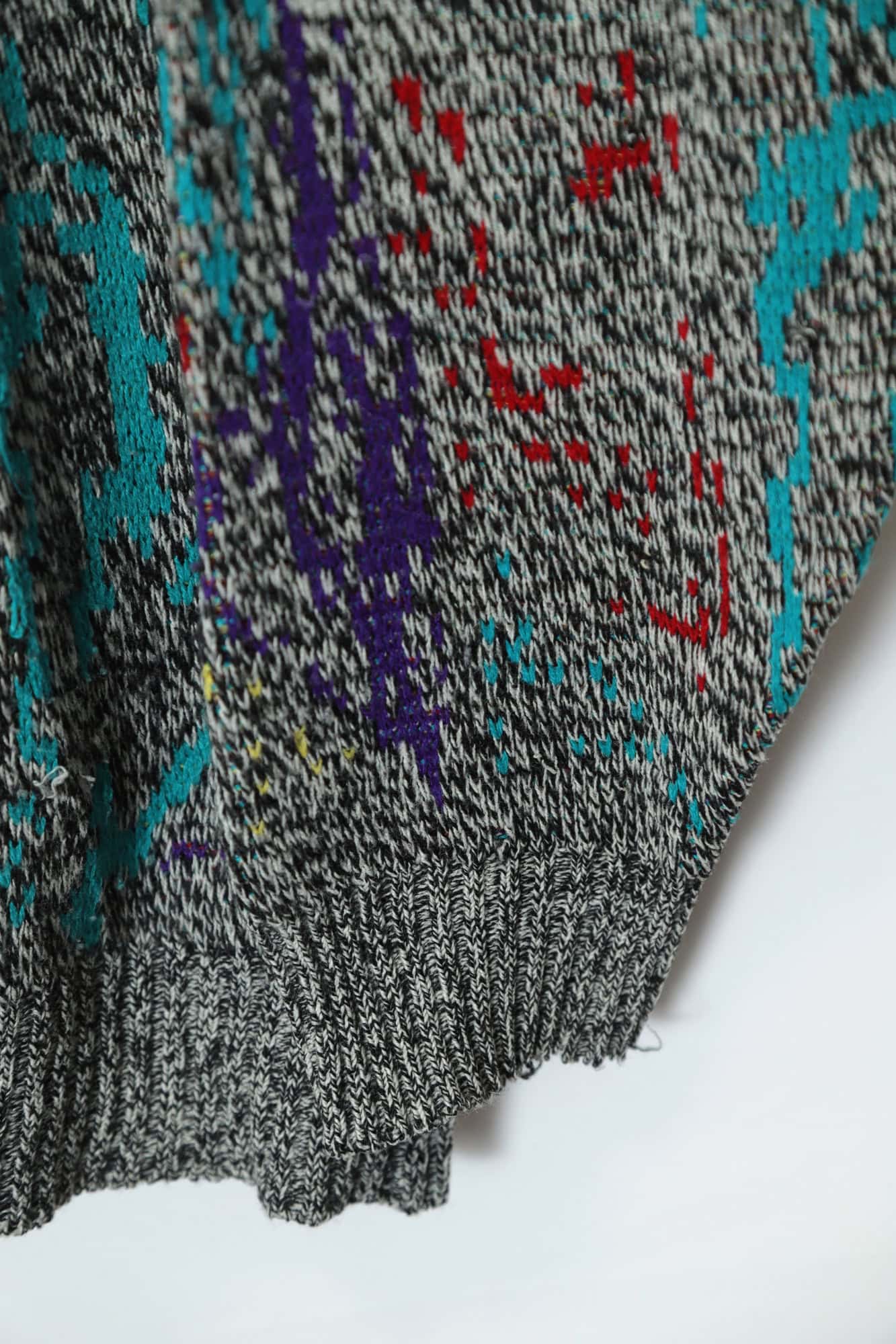VINTAGE JAQUARD PATTERN SWEATER/L - 画像 (6)