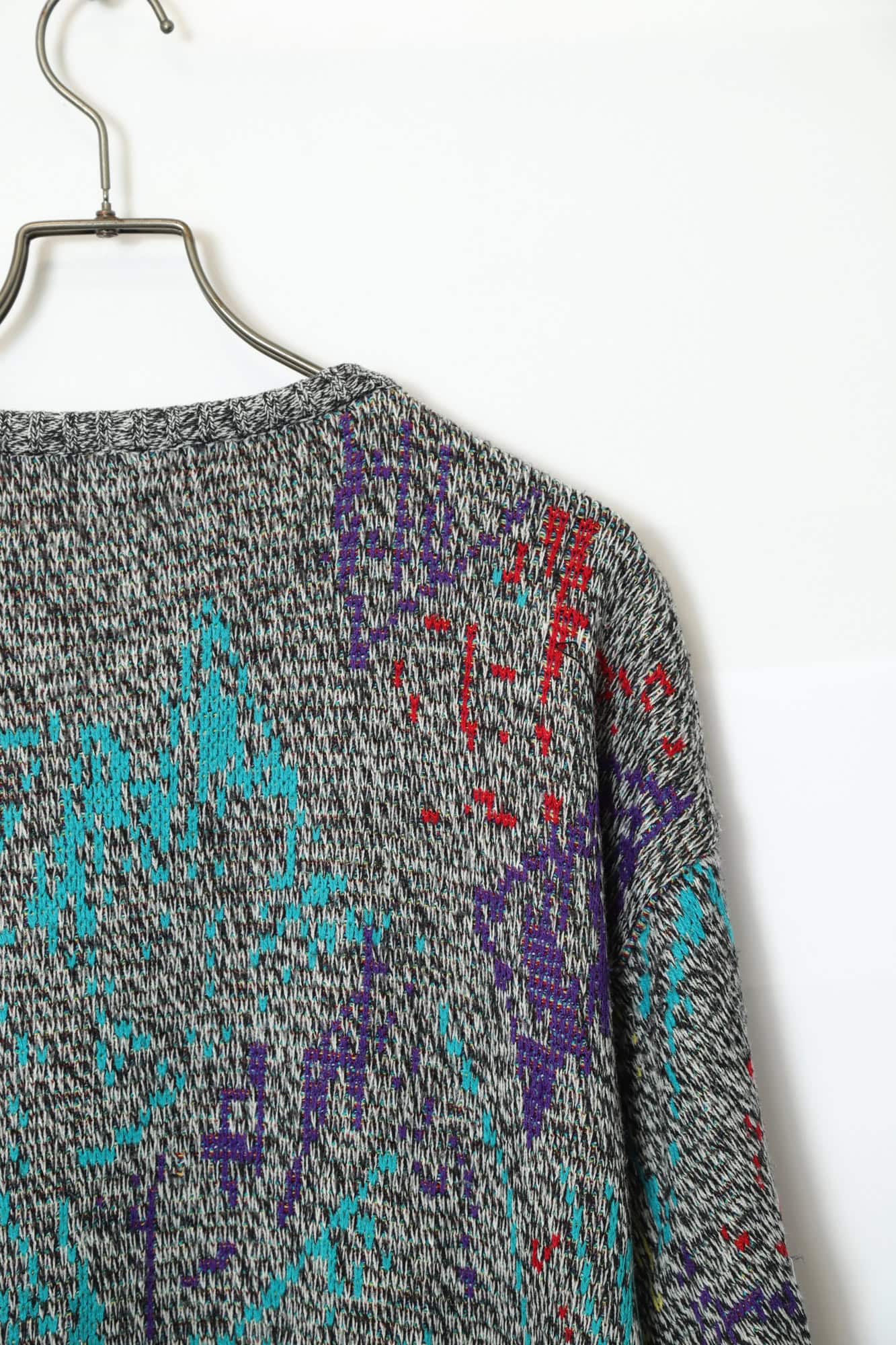 VINTAGE JAQUARD PATTERN SWEATER/L - 画像 (11)