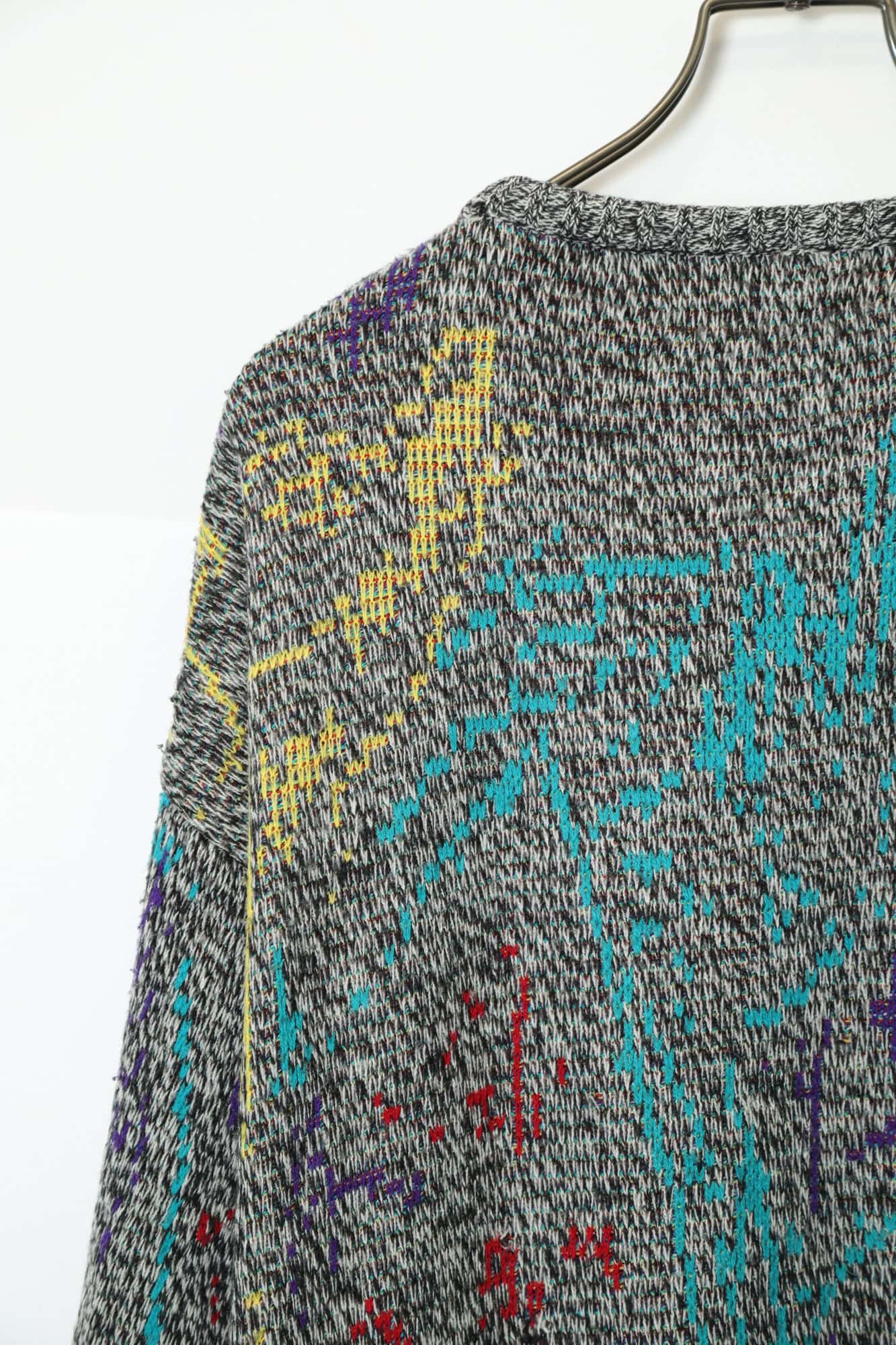 VINTAGE JAQUARD PATTERN SWEATER/L - 画像 (12)