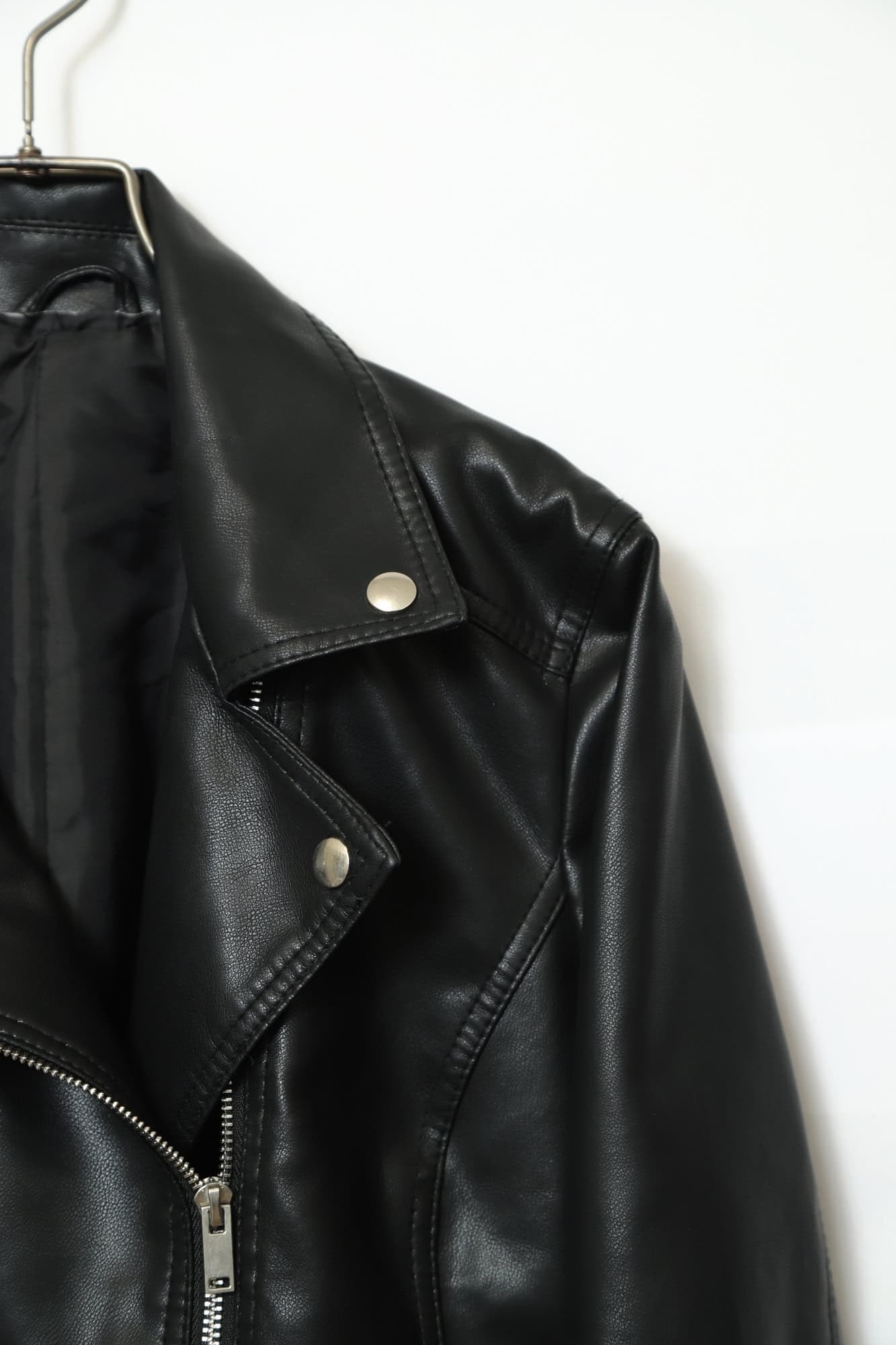 VINTAGE FAKE LEATHER RIDERS JACKET/S - 画像 (3)