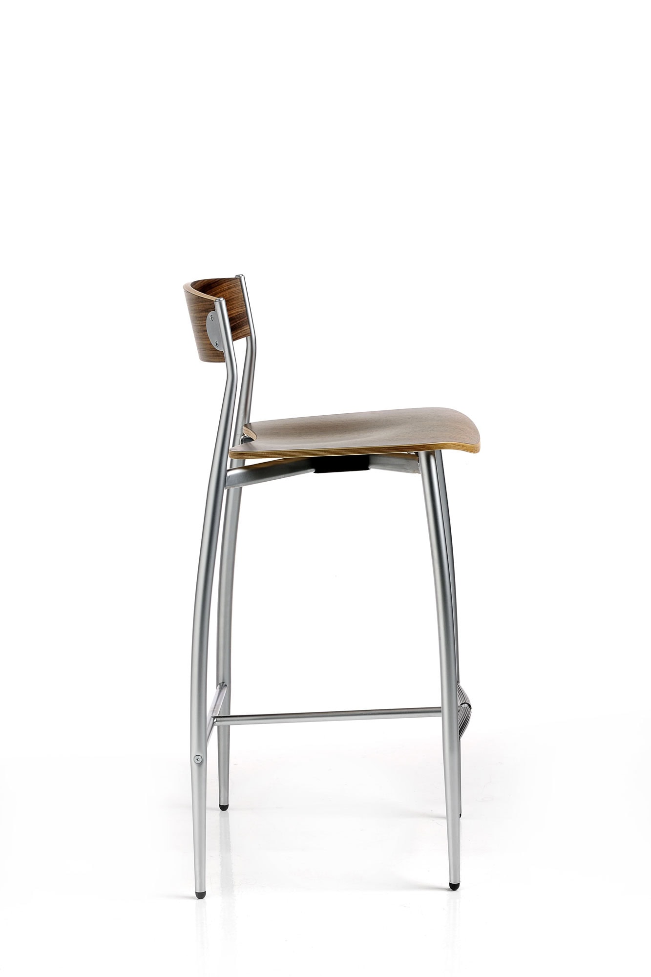 baba sgabello legno noce di sergio mian per altek italia design