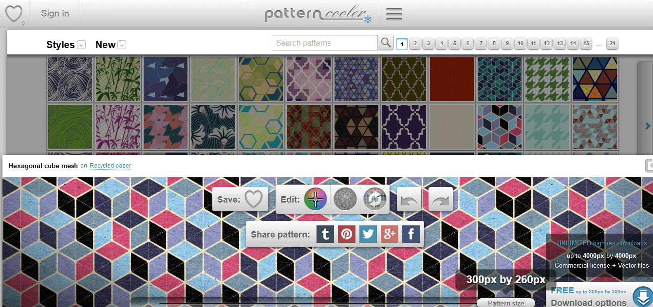 pattern cooler