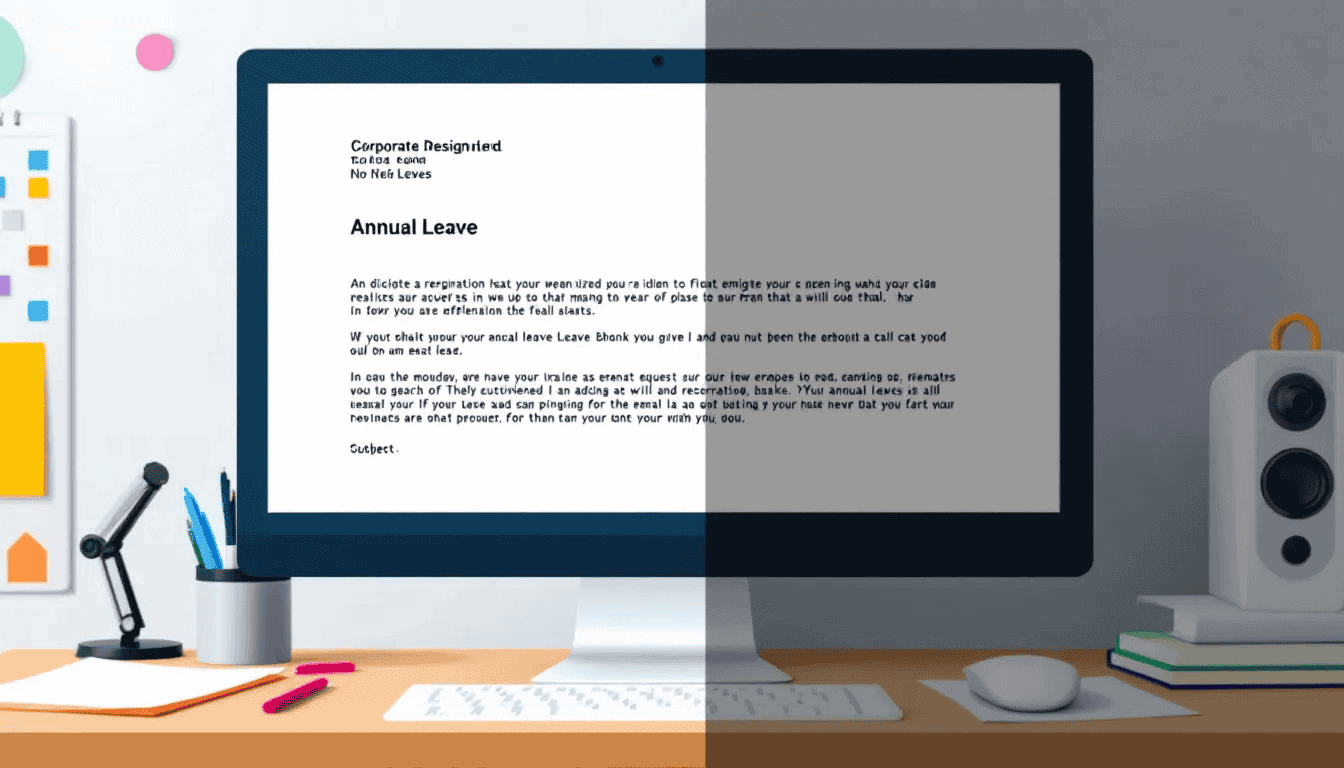 Creating an annual leave request template.