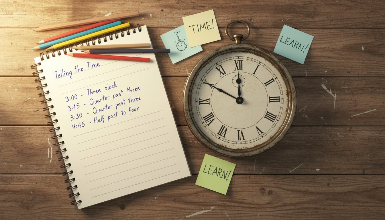 Exercice pour apprendre à dire l'heure en anglais