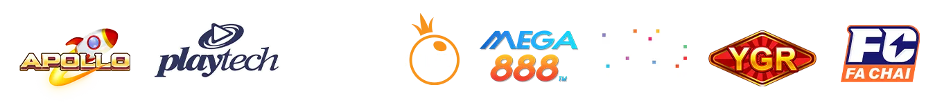 Colorful display of Game Providers for Pirate777 featuring apollo, playtech, pragmatic play, mega888, pgsoft, ygr & fa chai.