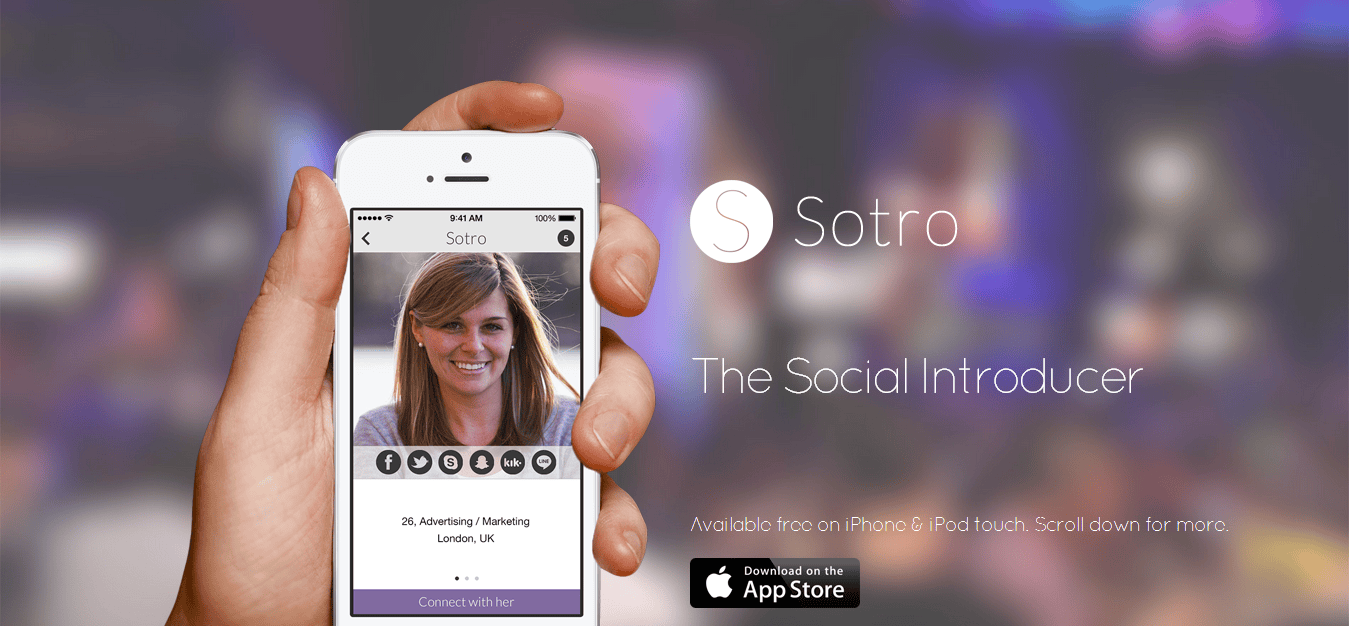 Sotro - Search and Connect With New People on Social Media