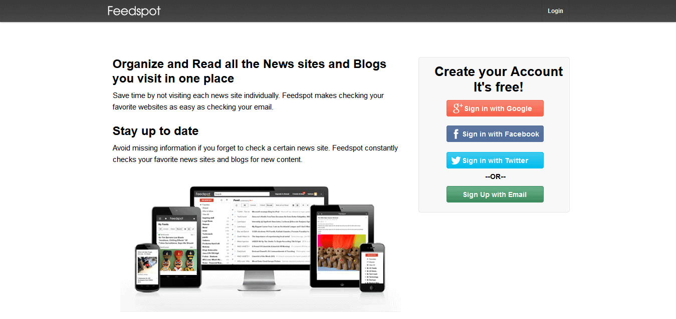 Feedspot - A fast, free, modern Rss Reader
