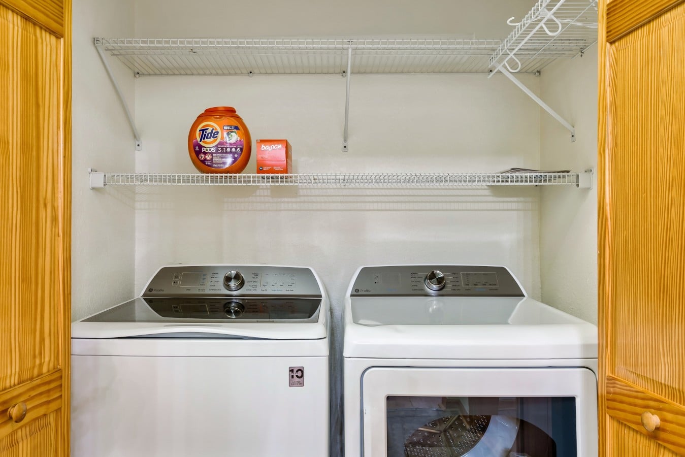 An in-unit washer and dryer for the length of your stay.