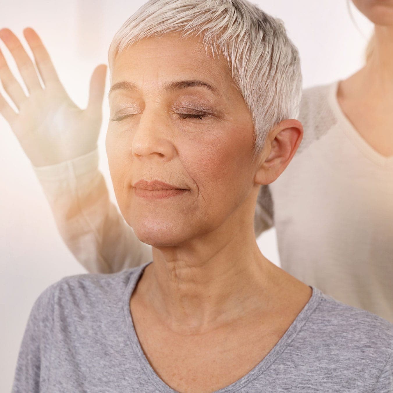 Woman closing her eyes