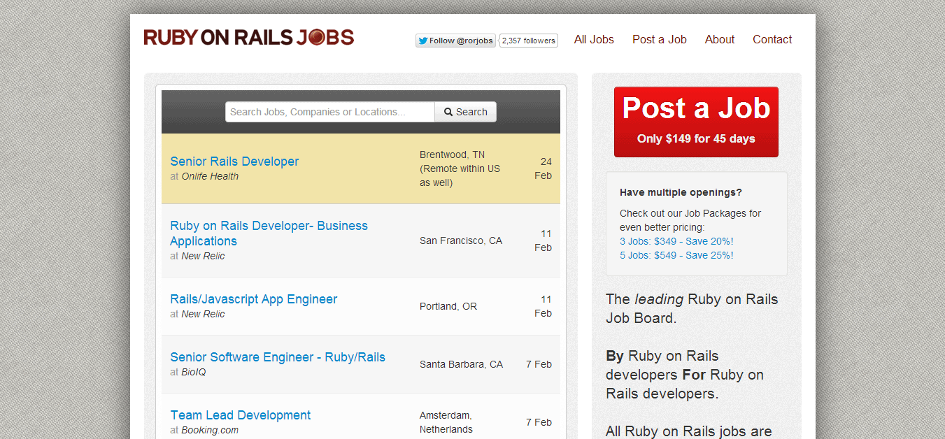 Ruby on Rails Jobs