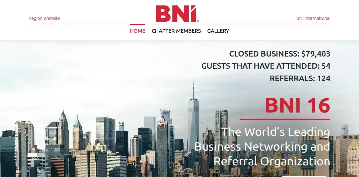 BNI Business Networking website