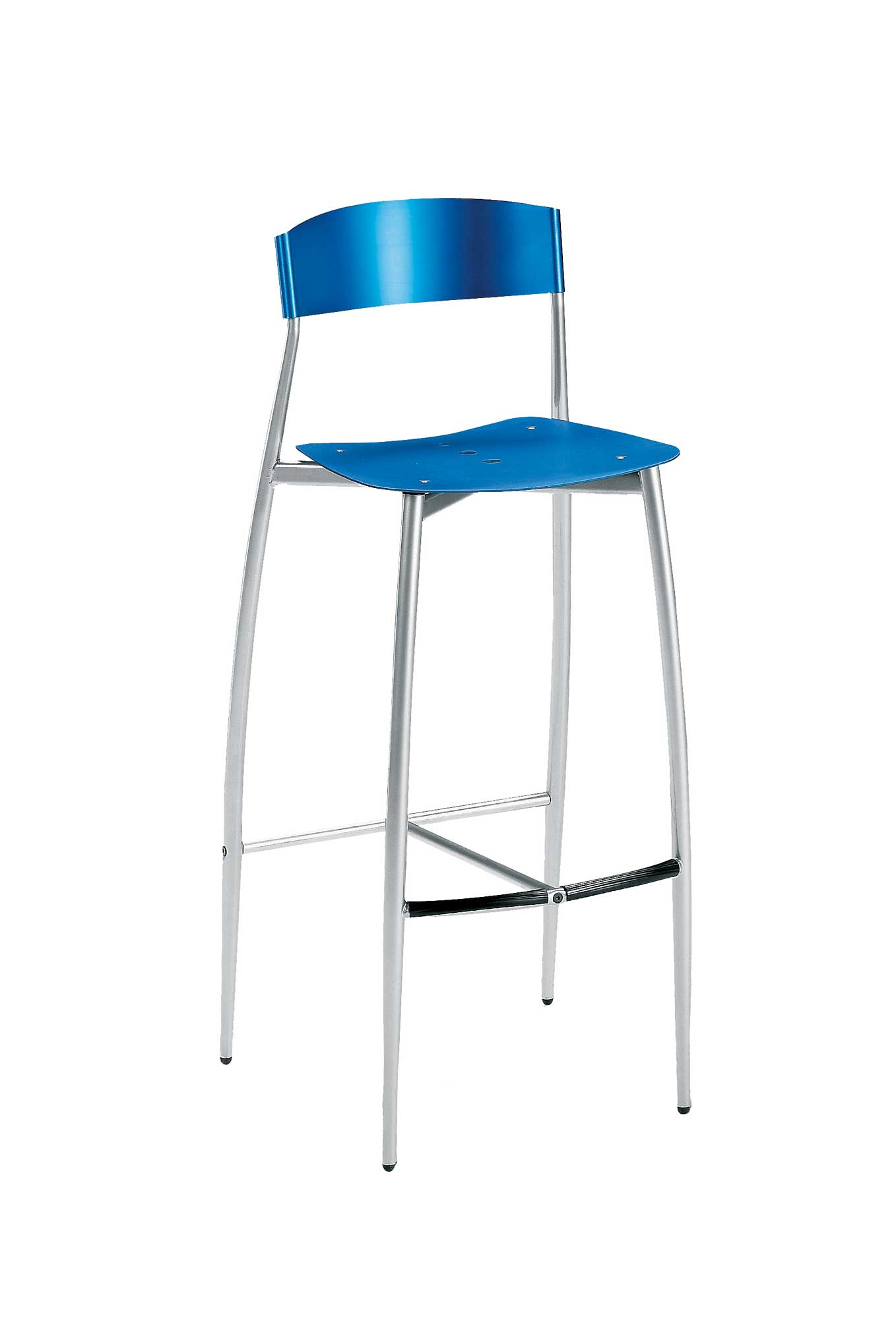 baba sgabello in alluminio blu di mian per altek italia design
