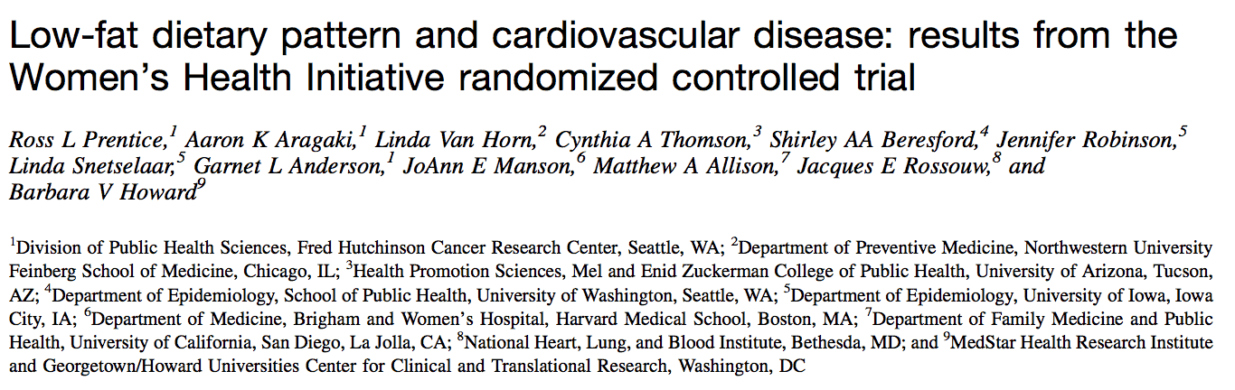 Can the Low-Fat Approach Be Salvaged? - An Update From the WHI Trial