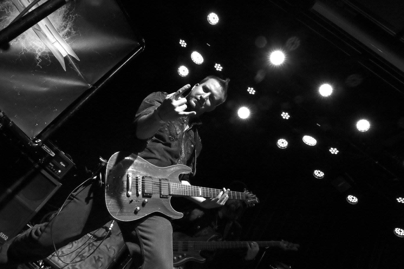 James Brennaman, Guitar Player for Pulse, at Dury Nellie's in Chicago, during the 2016 No Fate Tour.