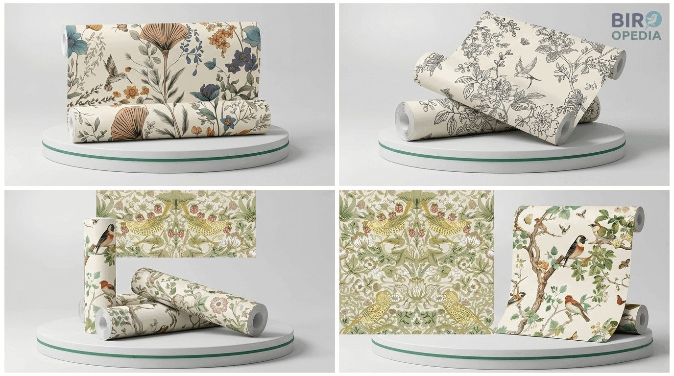 Wallpaper Flowers Birds: Amazing Peel & Stick Options
