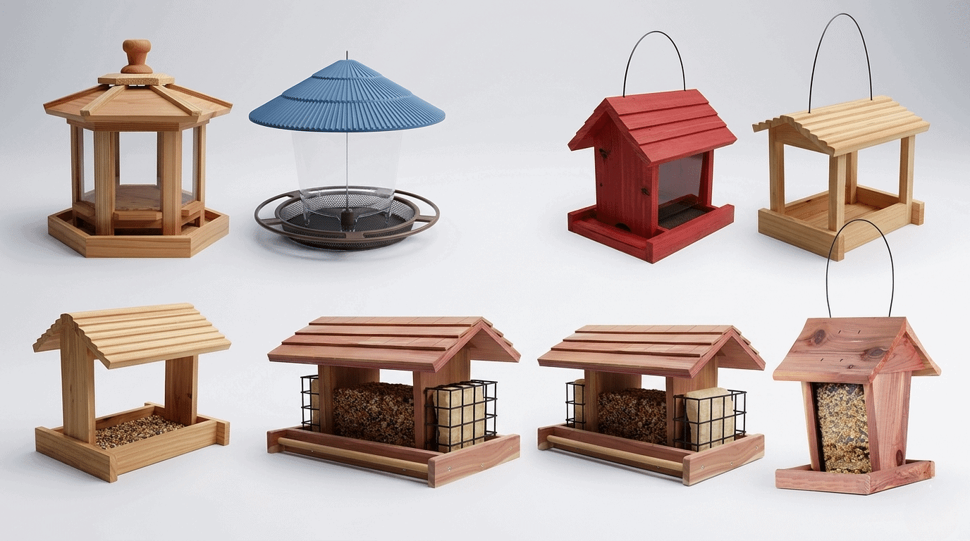 Wooden Bird Feeder