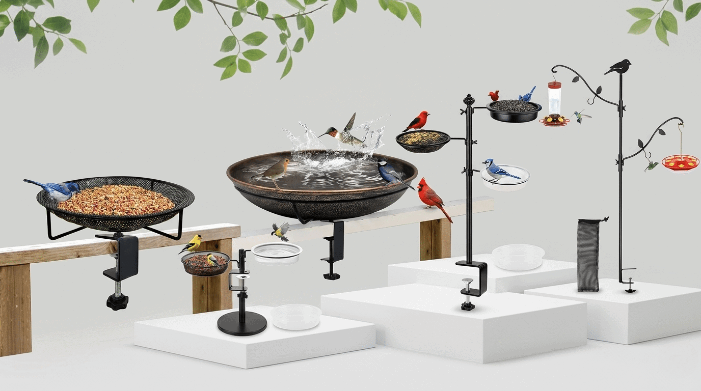 Deck Rail Bird Feeder