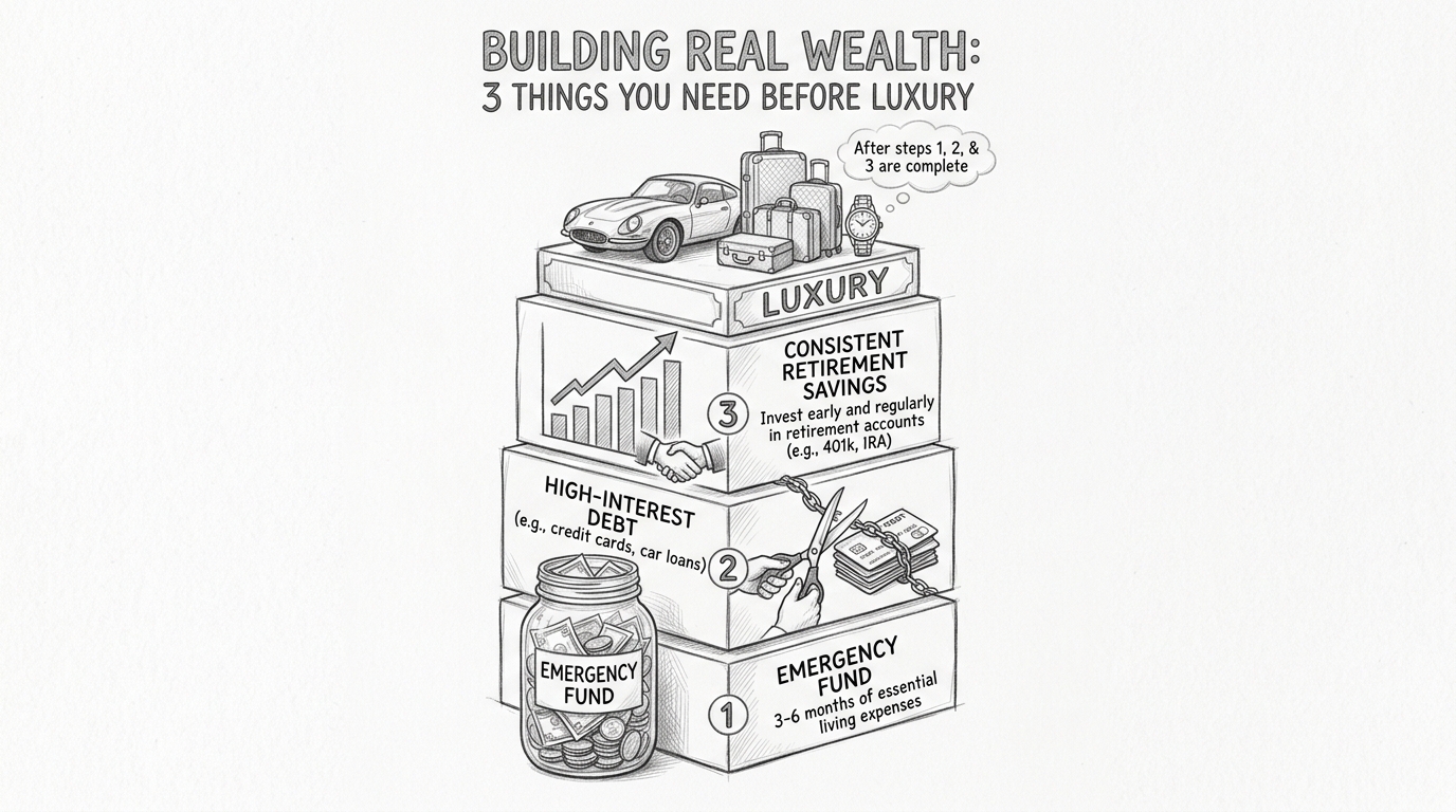 Building Real Wealth: 3 Things You Need Before Luxury