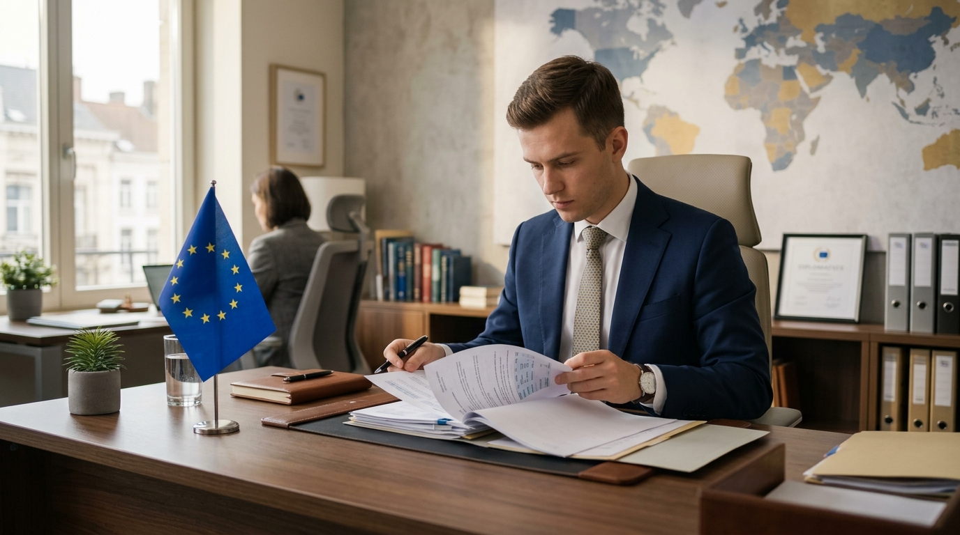 EU Delegation Eritrea traineeship application — young graduate preparing documents for the PPI Section funded traineeship
