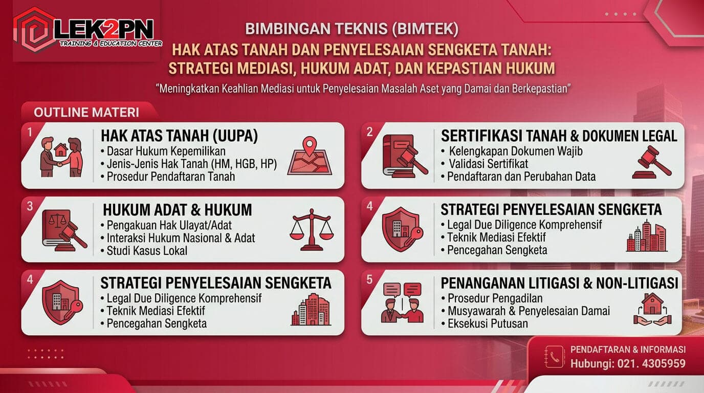 Bimtek Hak Atas Tanah dan Penyelesaian Sengketa Tanah