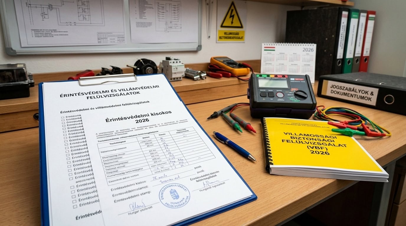 Érintésvédelmi és villámvédelmi felülvizsgálat – villamos elosztó és villámhárító