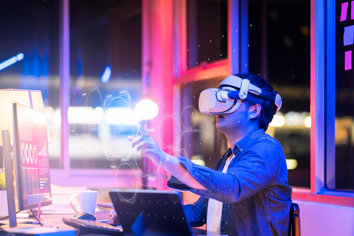 asian-young-male-wearing-wearable-goggle-headset-virtual-online-meeting-digital-space-working-with-3d-augmented-dimension-homecyber-virtual-working-with-virtual-vr-goggle-pc-desktop-device_609648-2614