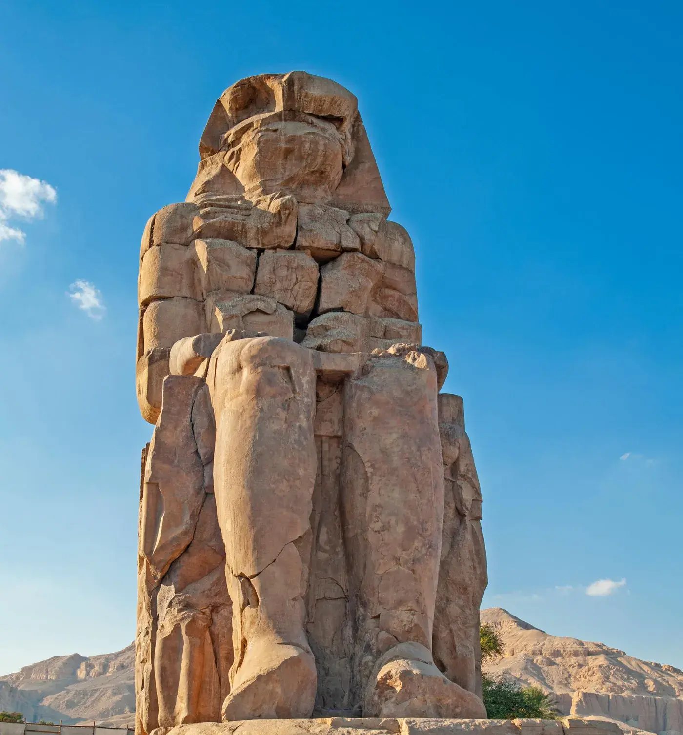 Colossus of Amenhotep III at the Colossi of Memnon in Luxor