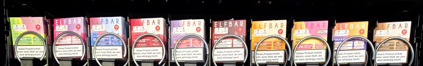 Elfbar Vape Sorten im Automaten Wittenberge
