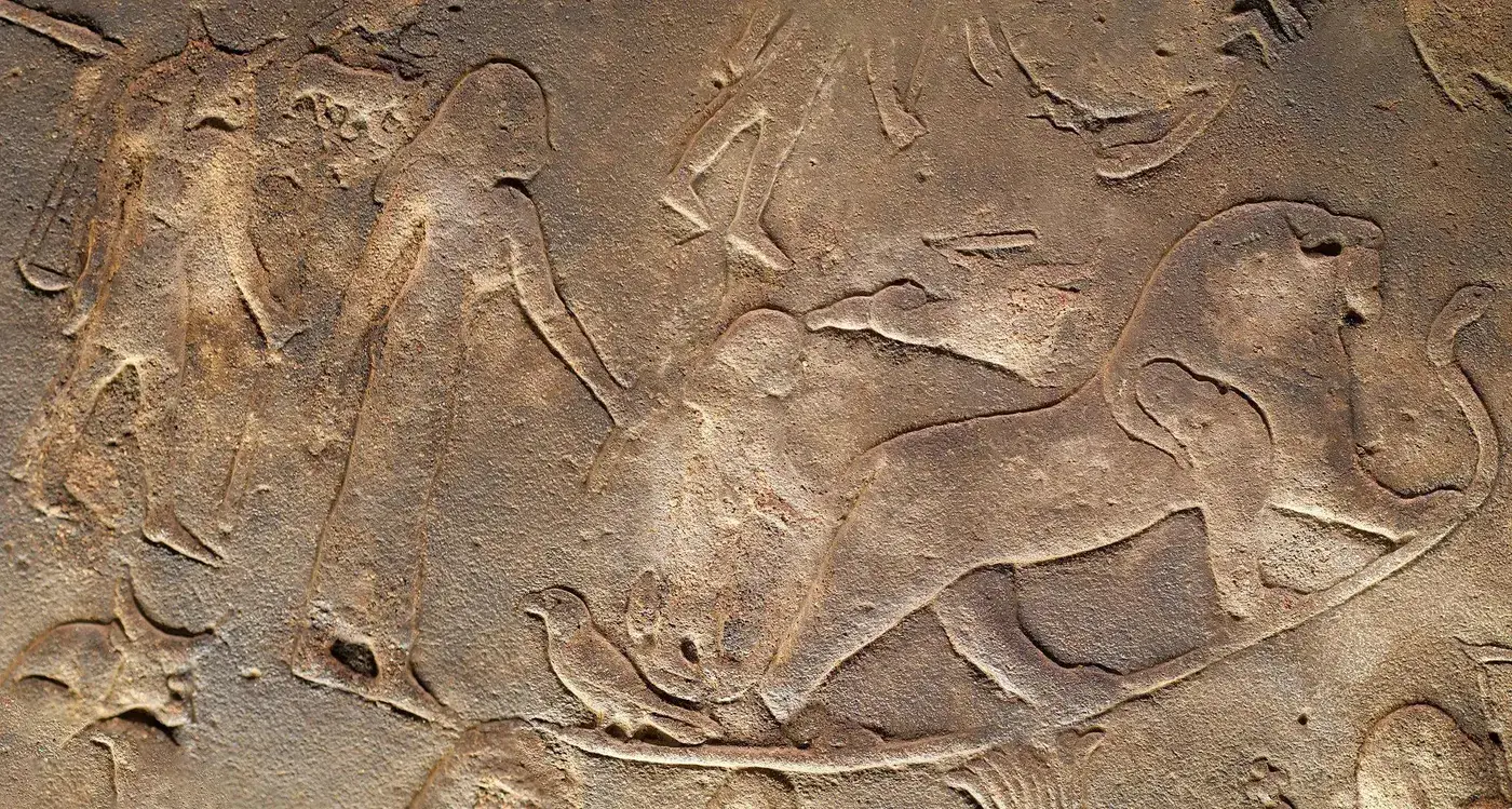 Dendera Zodiac astronomical relief showing ancient Egyptian celestial figures