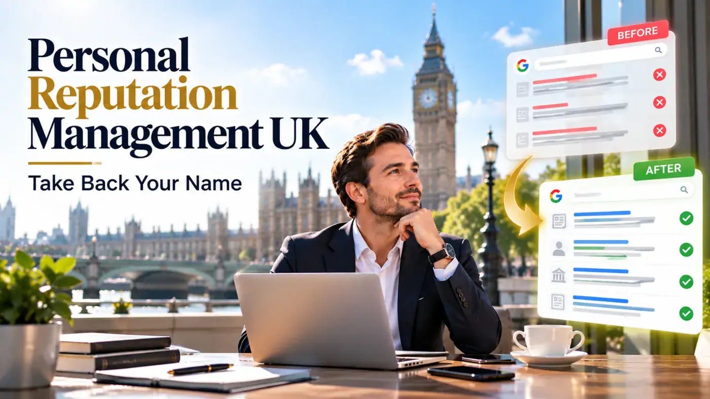 Personal Reputation Management UK 6 Personal reputation management UK: search results for a name before and after a reputation campaign