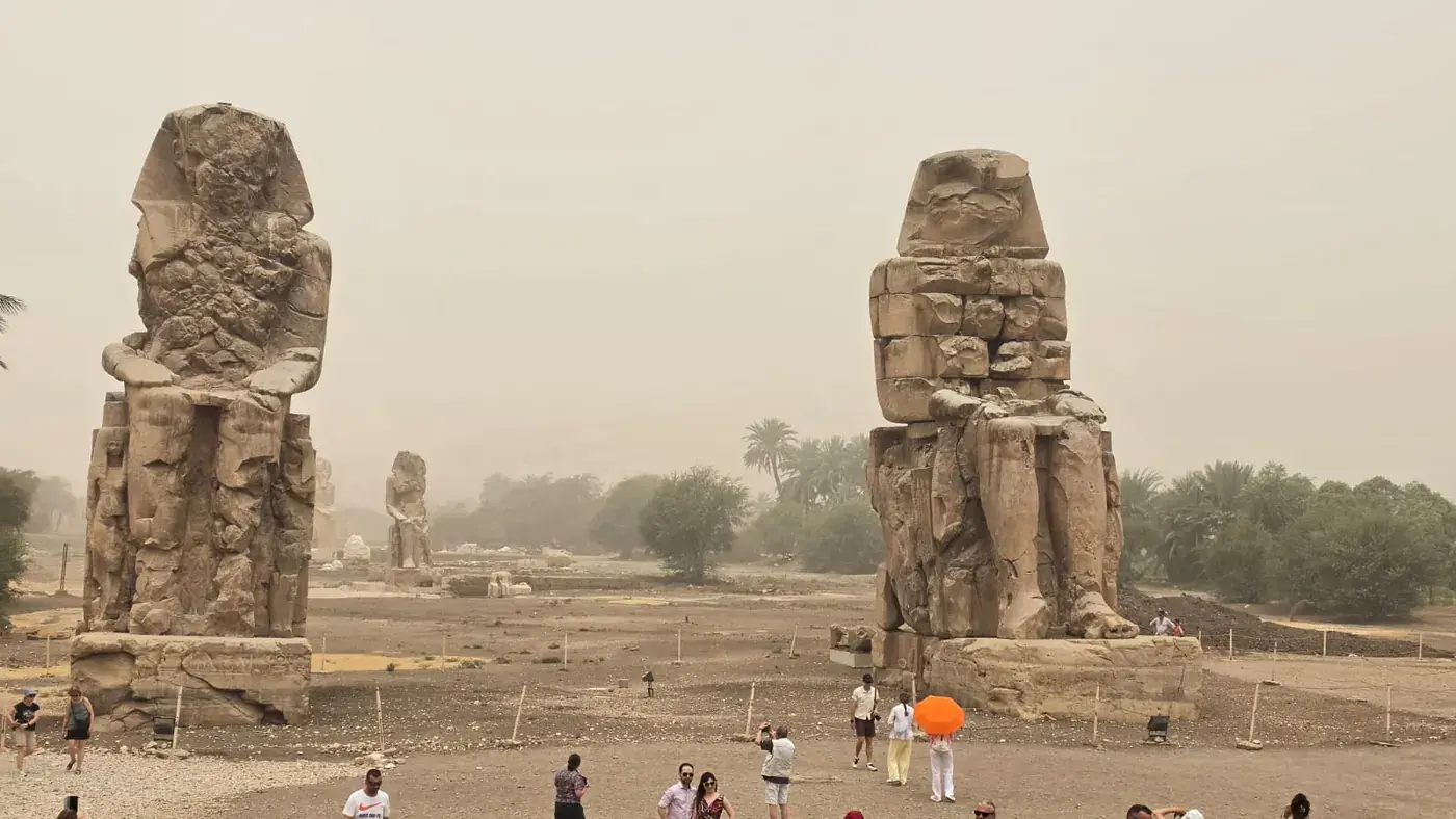 Colossi of Memnon in Luxor Egypt