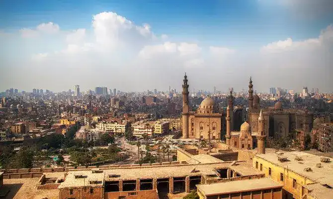 Cairo skyline viewed from the elevated Citadel