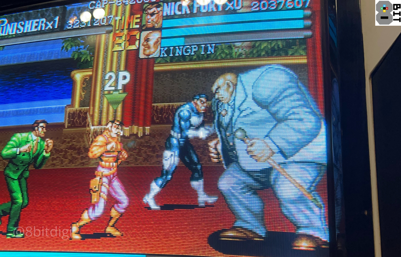 The Punisher was among the arcade games at California Extreme 2024. By Stan Rezaee of 8Bit/Digi, an independent news outlet that provides insight into the video game and fandom community of the San Francisco Bay Area. Photo by Stan Rezaee.