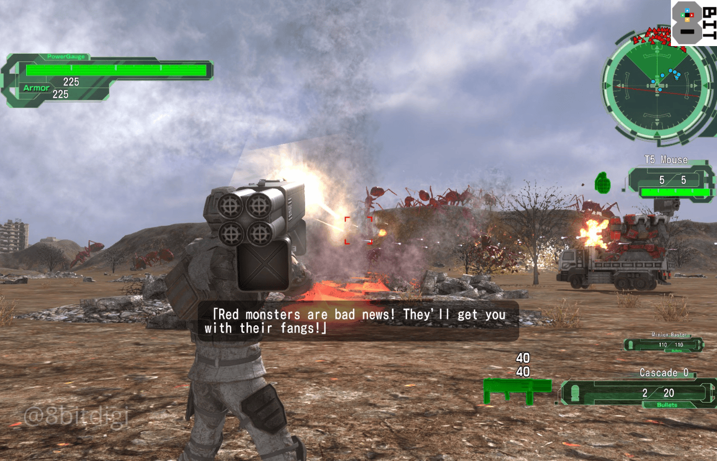 Ranger with a rocket launcher in Earth Defense Force 6. Review by Stan Rezaee of 8Bit/Digi, an independent news outlet that provides insight into the video game and fandom community of the San Francisco Bay Area.