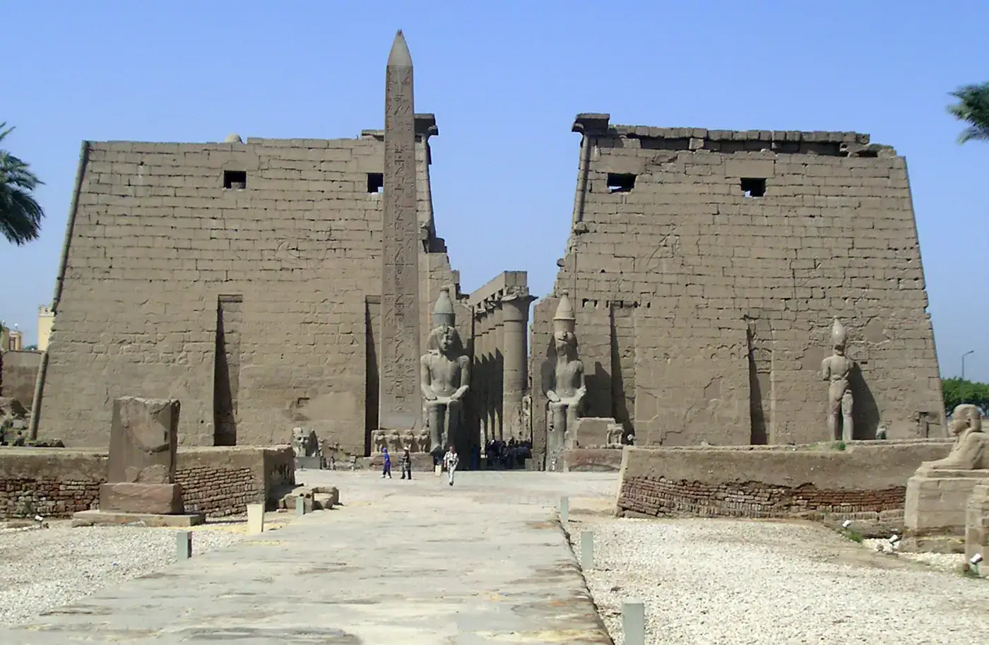 Restored Avenue of Sphinxes beside Luxor Temple