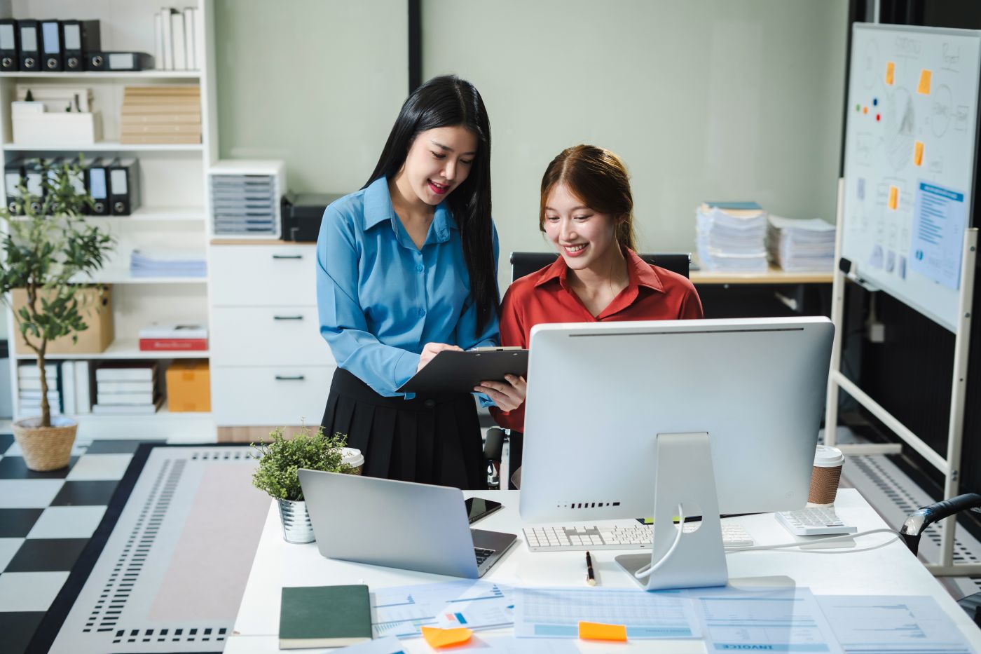 Business Documents On Office Table With Smart Phone, Tablet And - Auster Inteligência Contábil