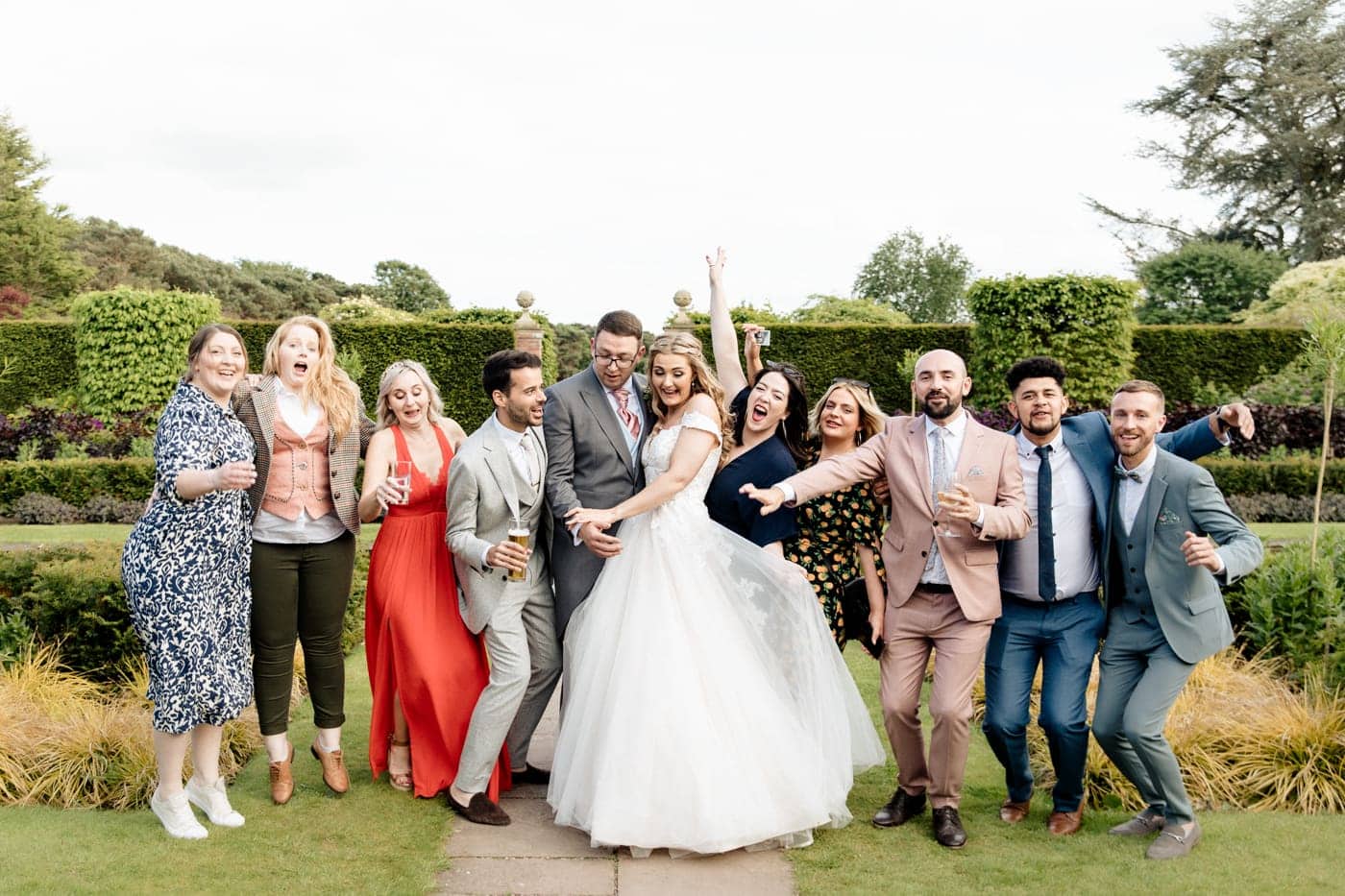 abbeywood estate cheshire bridal portraits in the gardens