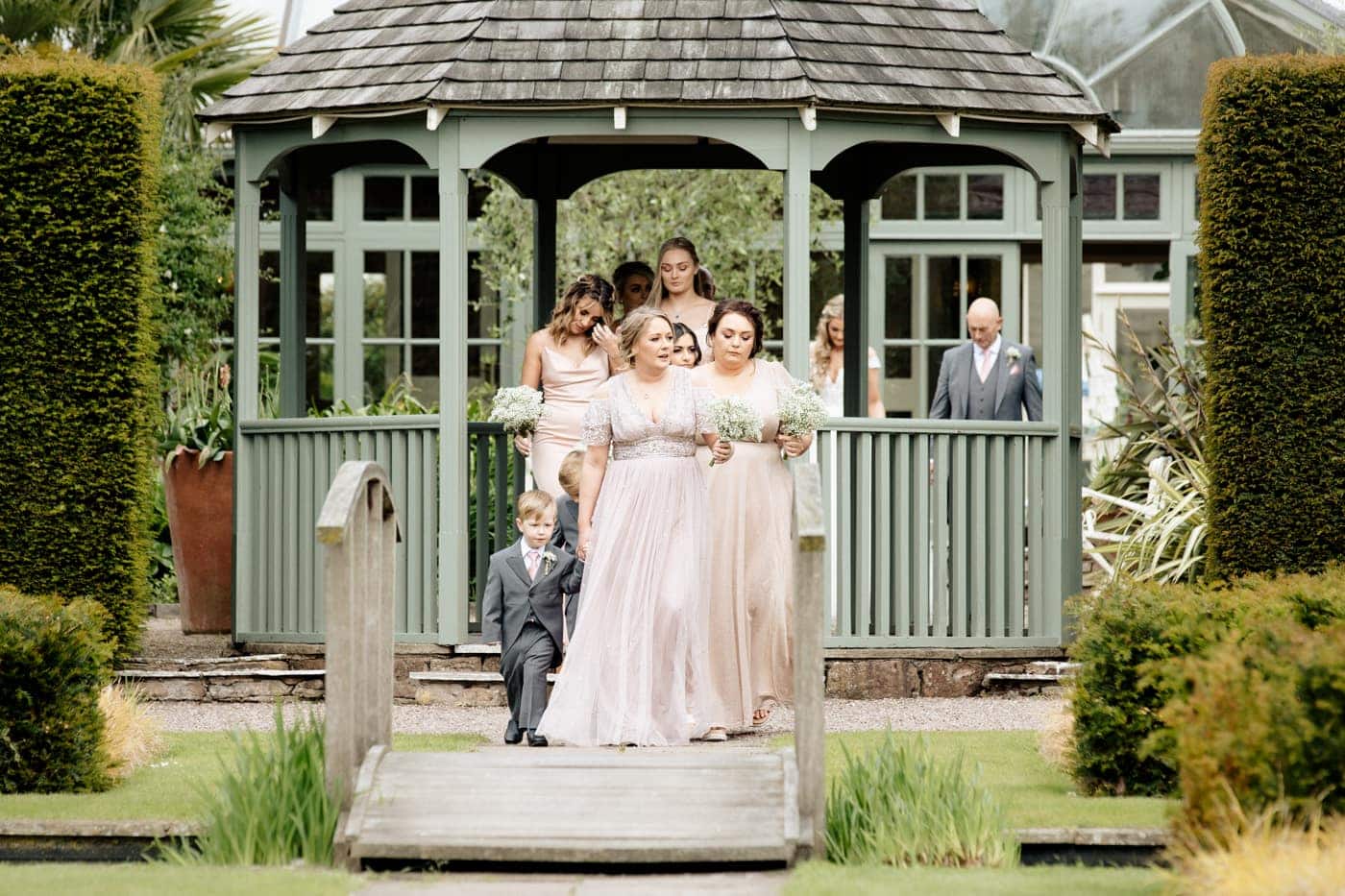 abbeywood estate outdoor wedding ceremony in cheshire