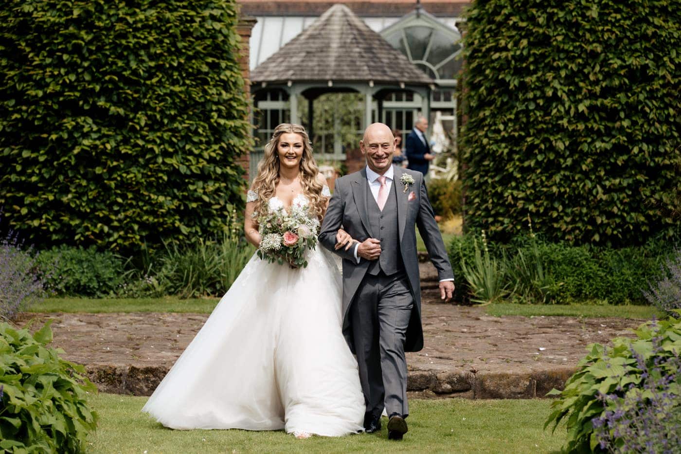 abbeywood estate outdoor wedding ceremony in cheshire